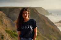 Frauen T-Shirt AHOI navy | ankerherz.de