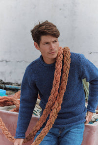 Tweed Rollkragenpullover - Denim | ankerherz.de