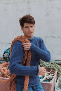 Tweed Rollkragenpullover - Denim | ankerherz.de