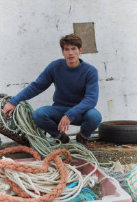 Tweed Rollkragenpullover - Denim | ankerherz.de