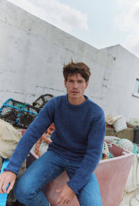 Tweed Rollkragenpullover - Denim | ankerherz.de