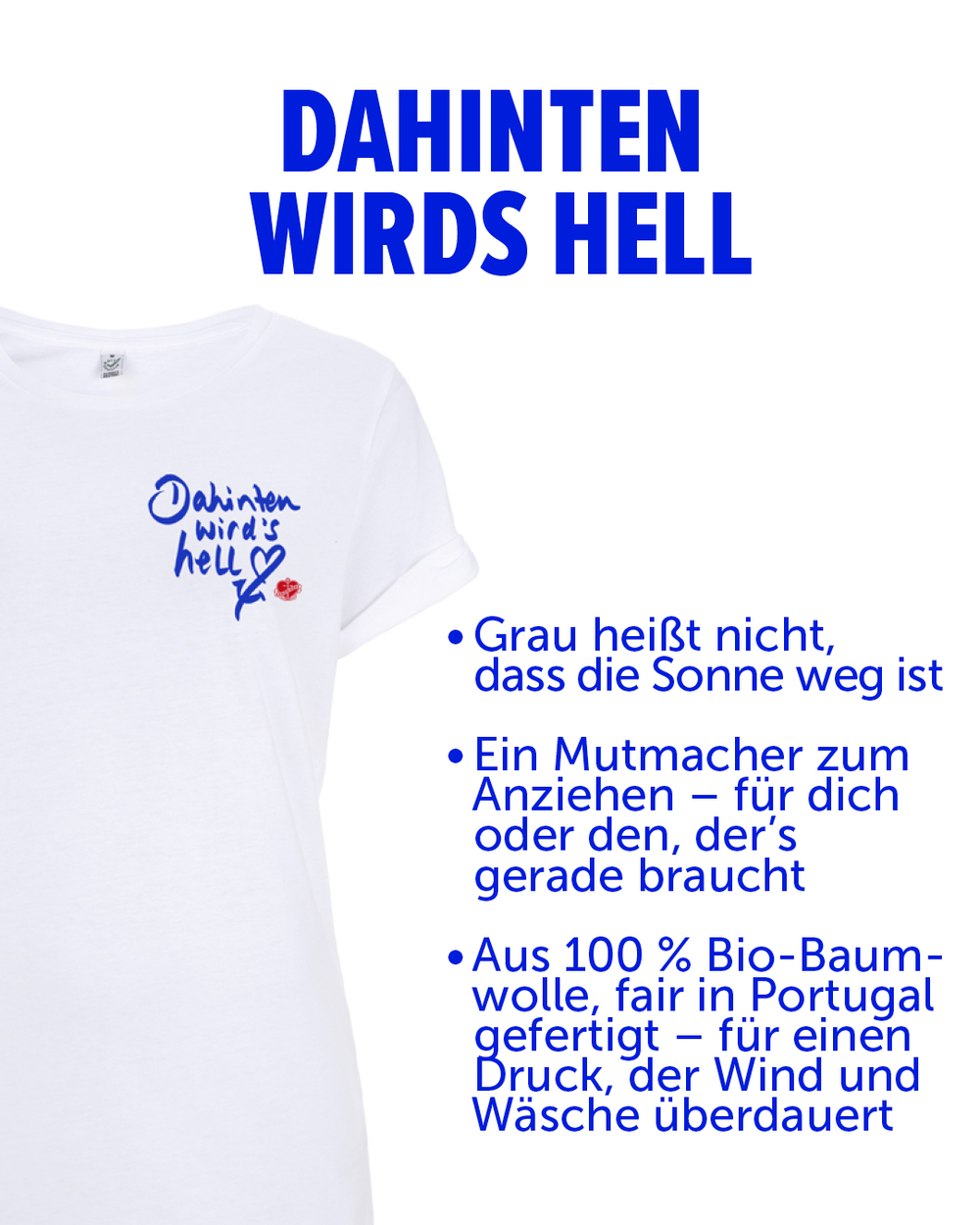 Frauen T-Shirt Dahinten wird's hell