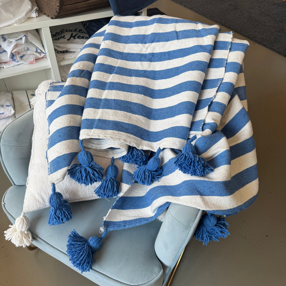 Marokkanische Decke - Blau