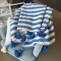 Marokkanische Decke - Blau