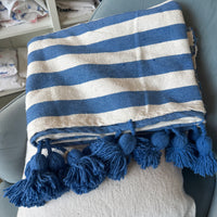 Marokkanische Decke - Blau