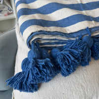 Marokkanische Decke - Blau
