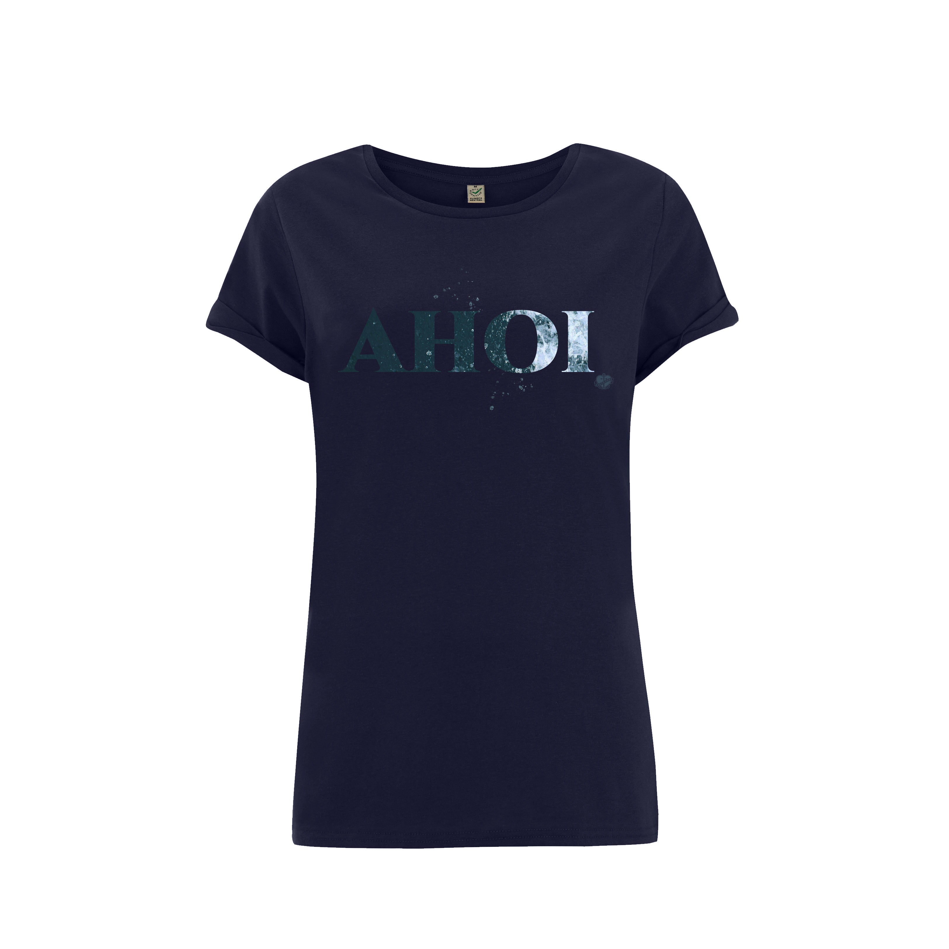 Frauen T-Shirt AHOI navy | ankerherz.de