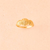 vergoldeter Muschelring