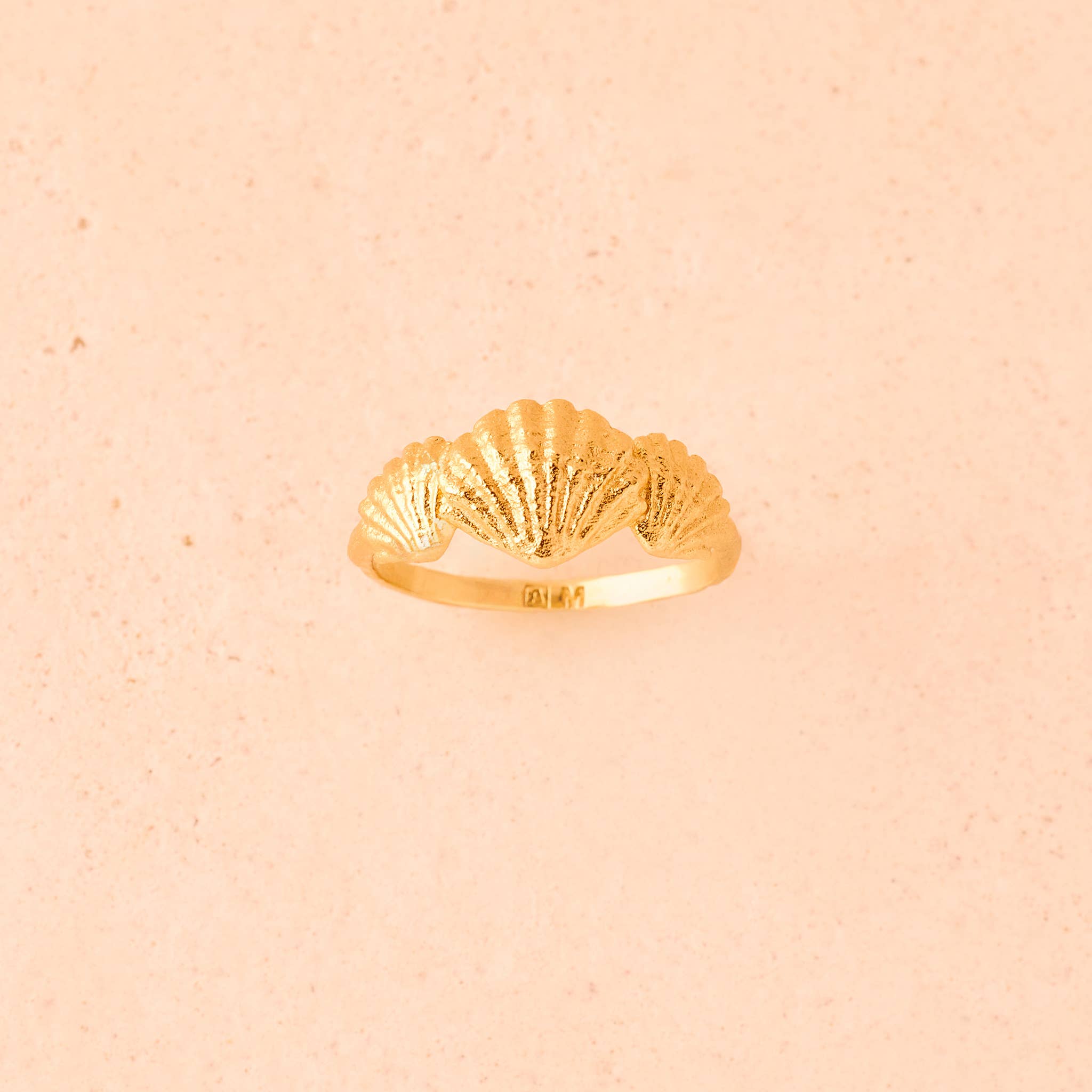 vergoldeter Muschelring
