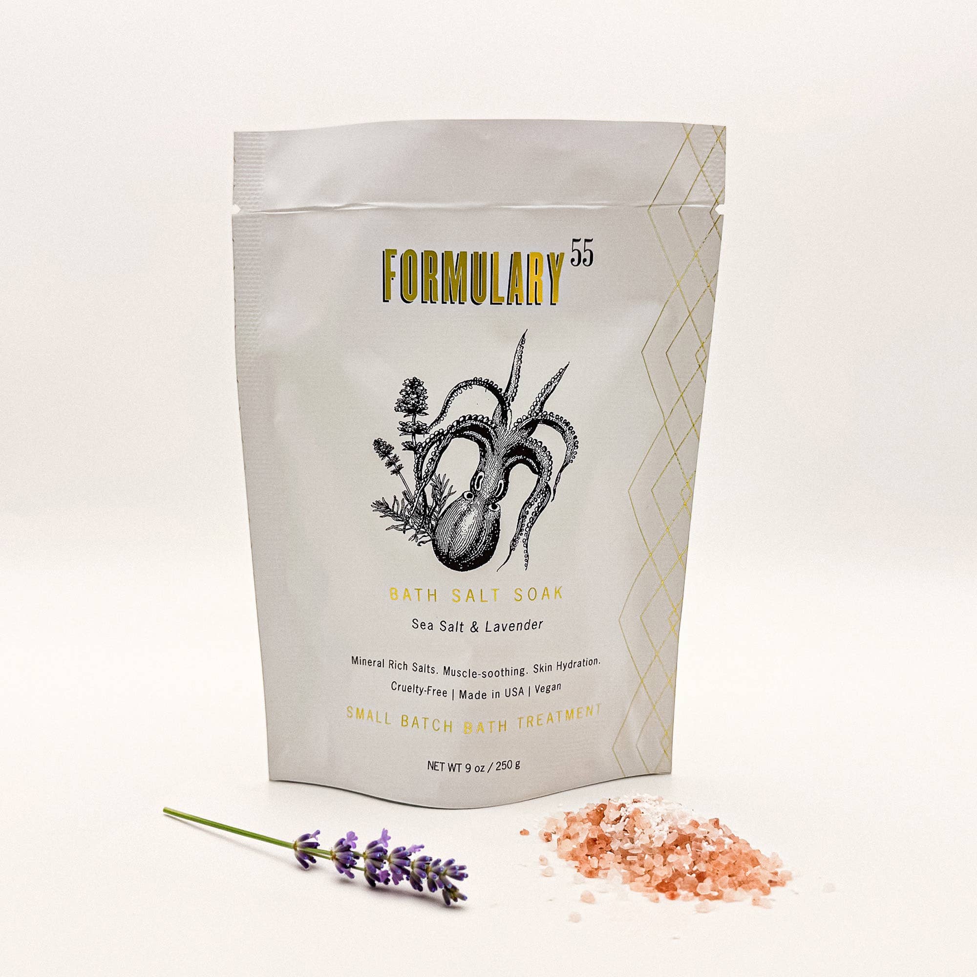 Meersalz- und Lavendel-Badesalz - 255 g für eine Wanne