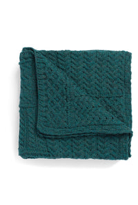 Aran Patchwork-Decke Merino Grün von Aran Woollen Mills