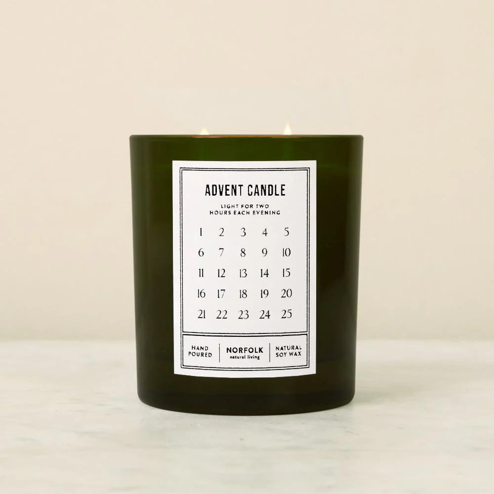 Adventskerze für 24 Tage mit Weihnachtsduft