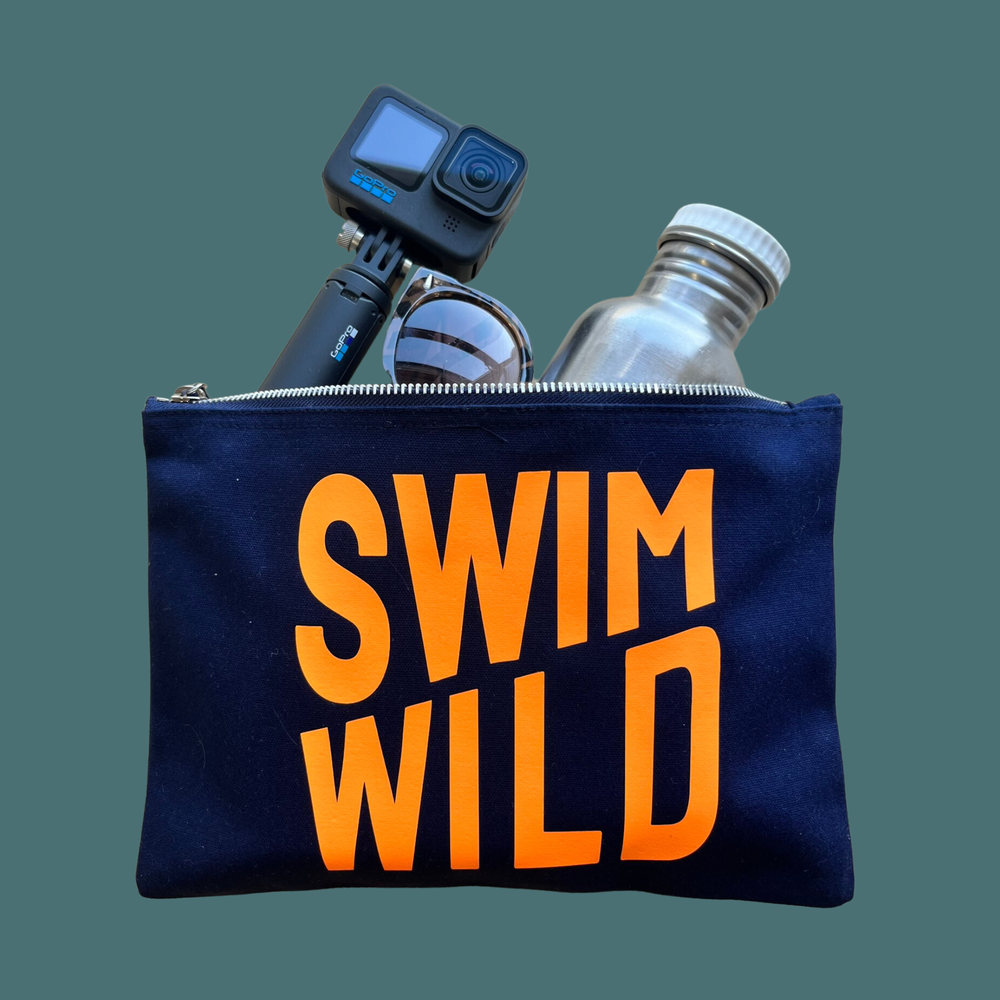 Swim Wild Mini Tasche Cornwall - Navy Reißverschlusstasche