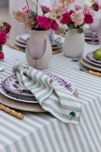 Servietten-Set mit Streifen und Meeresstick