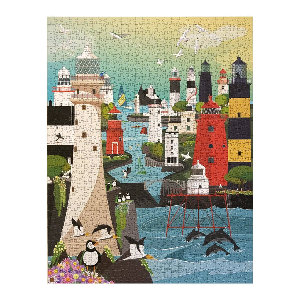 Puzzle Irlands Leuchttürme  - 1.000 Teile  68 x 48 cm