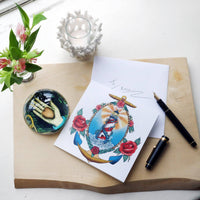 Klappkarte Leuchtturm & Kraken — The Sailor's Story | Cream Cornwall