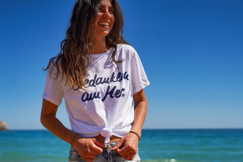 Frauen T-Shirt Gedanklich am Meer - Ankerherz Verlag
