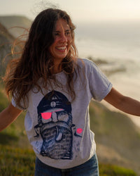 Frauen T-Shirt Seemann neon-pink - Ankerherz Verlag