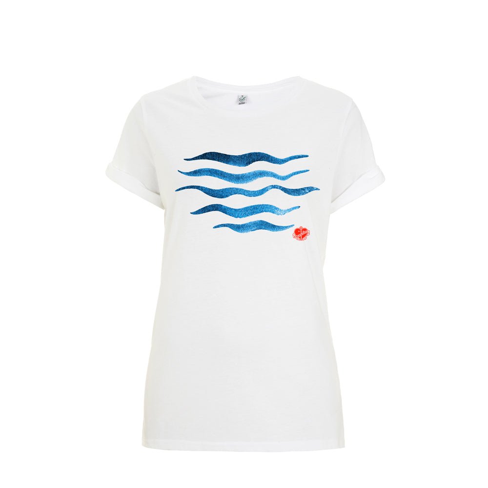 Frauen T-Shirt Waves weiß - Ankerherz Verlag