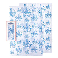 Geschenk- und Seidenpapier Oktopus 3 Bögen 50x76 cm - Ankerherz Verlag
