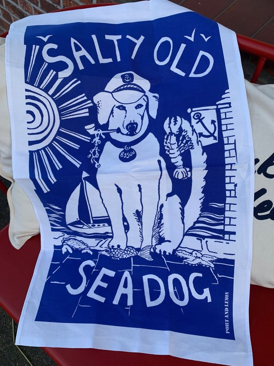 Geschirrtuch Salty Old Sea Dog von Port and Lemon - Ankerherz Verlag