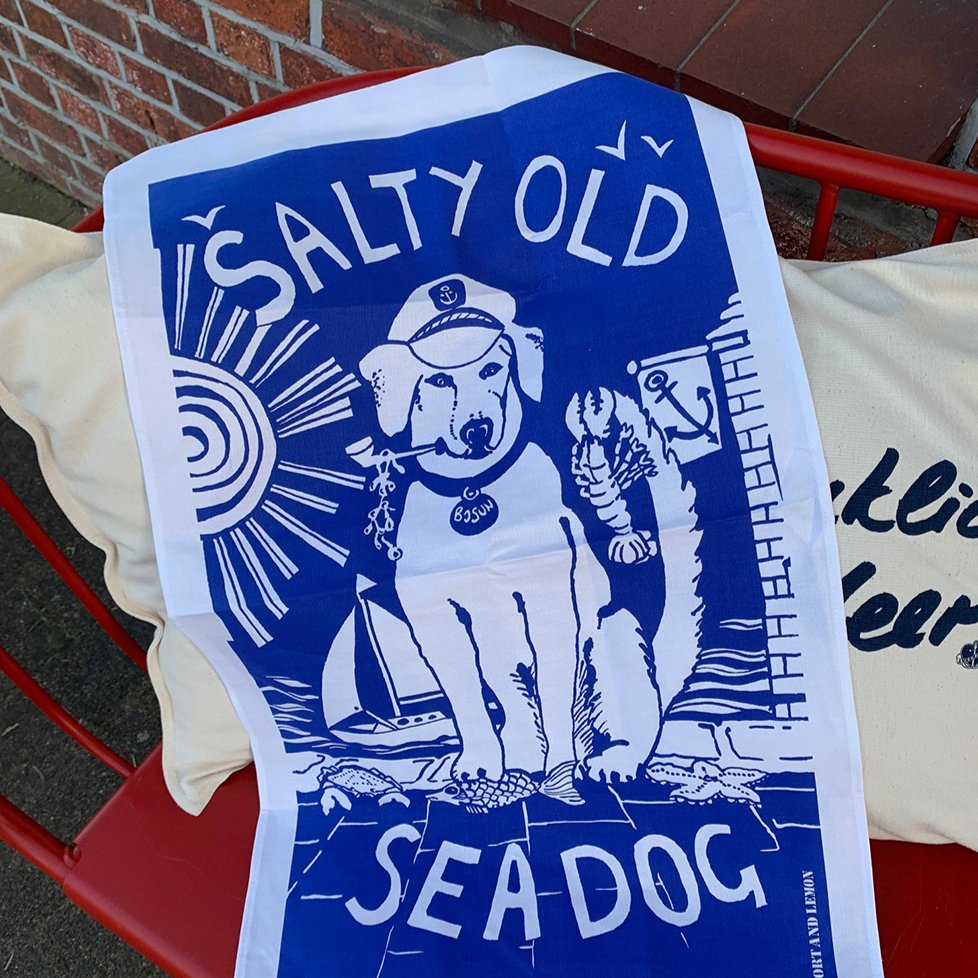 Geschirrtuch Salty Old Sea Dog von Port and Lemon - Ankerherz Verlag