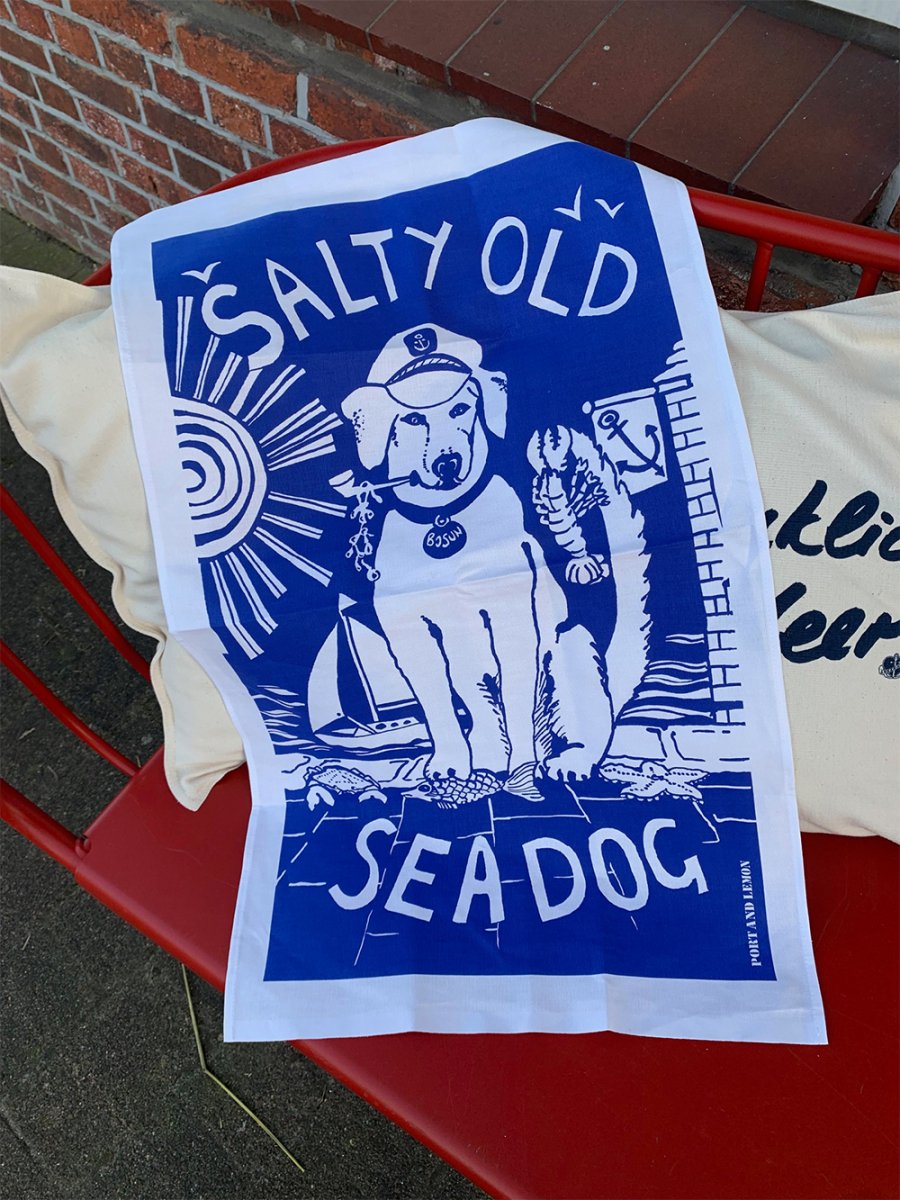 Geschirrtuch Salty Old Sea Dog von Port and Lemon - Ankerherz Verlag