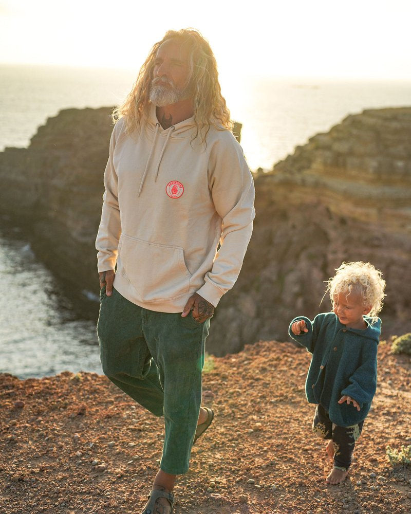 Hoody Gedanklich am Meer - Ivory Edition neonpink - Ankerherz Verlag