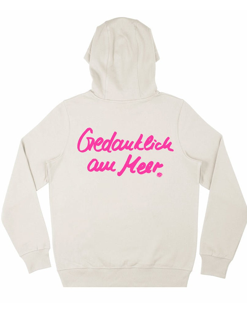 Hoody Gedanklich am Meer - Ivory Edition neonpink - Ankerherz Verlag