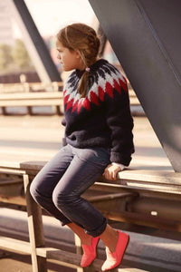 Islandpullover für Kinder in Navy - Ankerherz Verlag