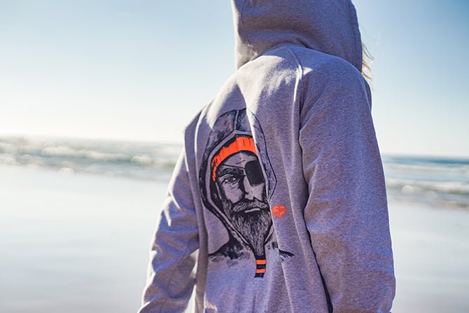 Kapuzenjacke Fischer orange - Ankerherz Verlag