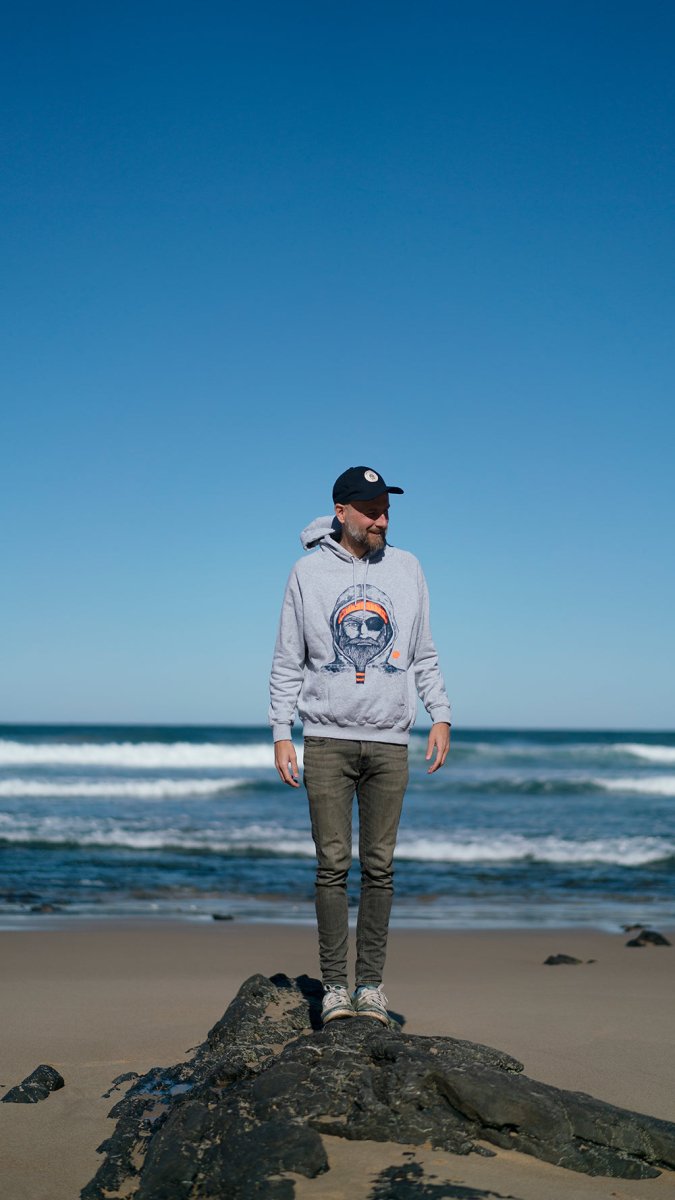 Kapuzenpullover Fischer orange - Ankerherz Verlag