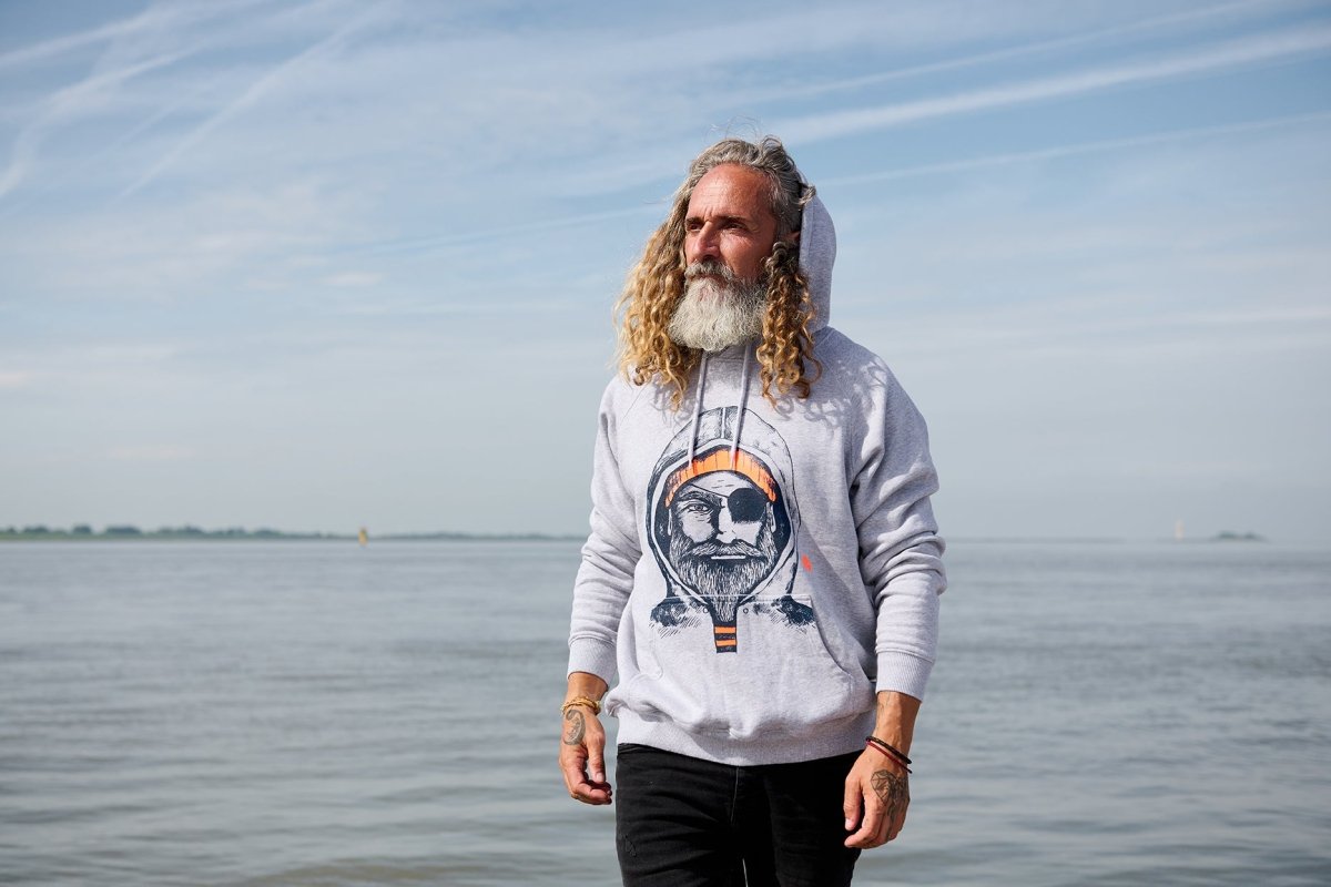 Kapuzenpullover Fischer orange - Ankerherz Verlag