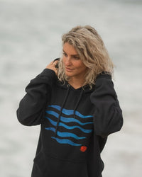 Kapuzenpullover Waves Navy - Ankerherz Verlag