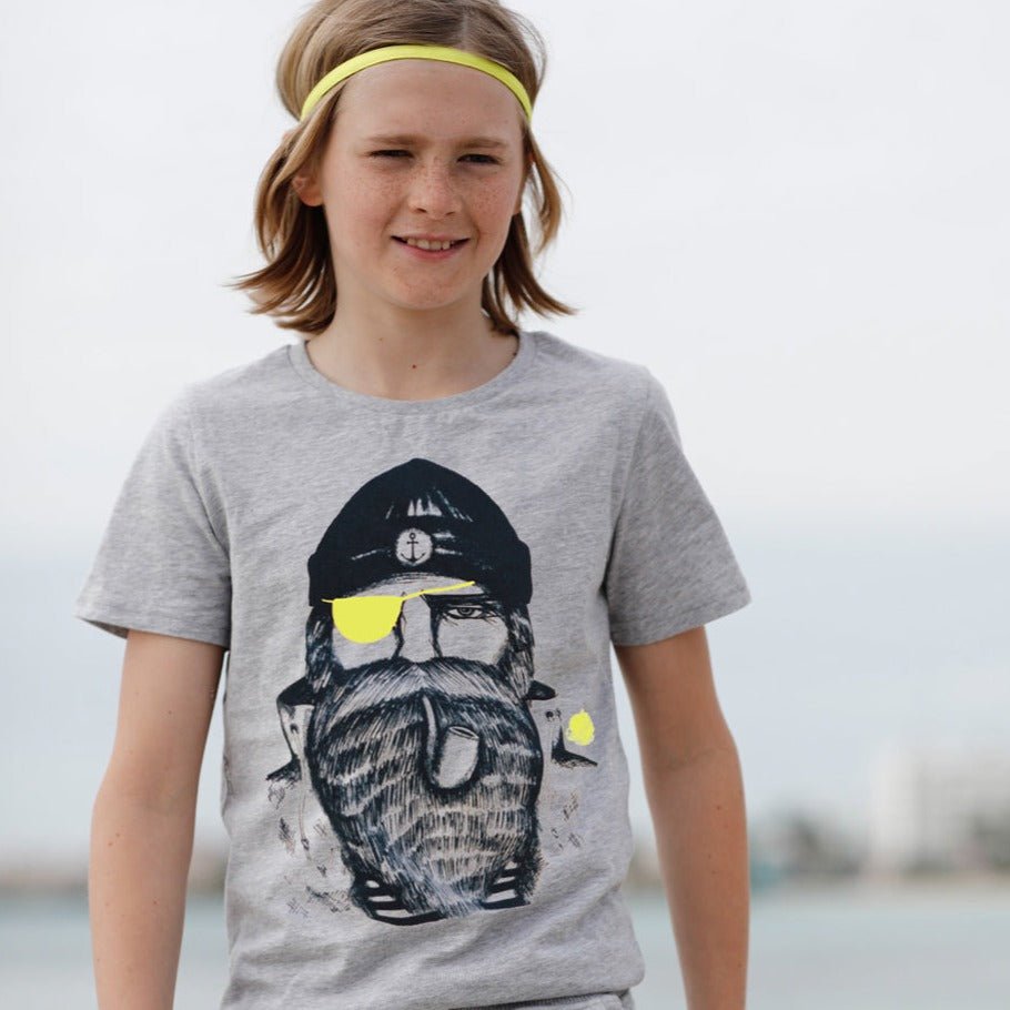 Kinder T - Shirt Seemann grau - Ankerherz Verlag