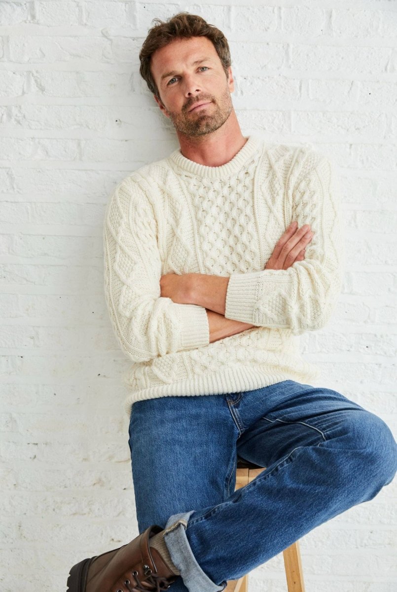 Klassischer Aran Pullover - Ankerherz Verlag