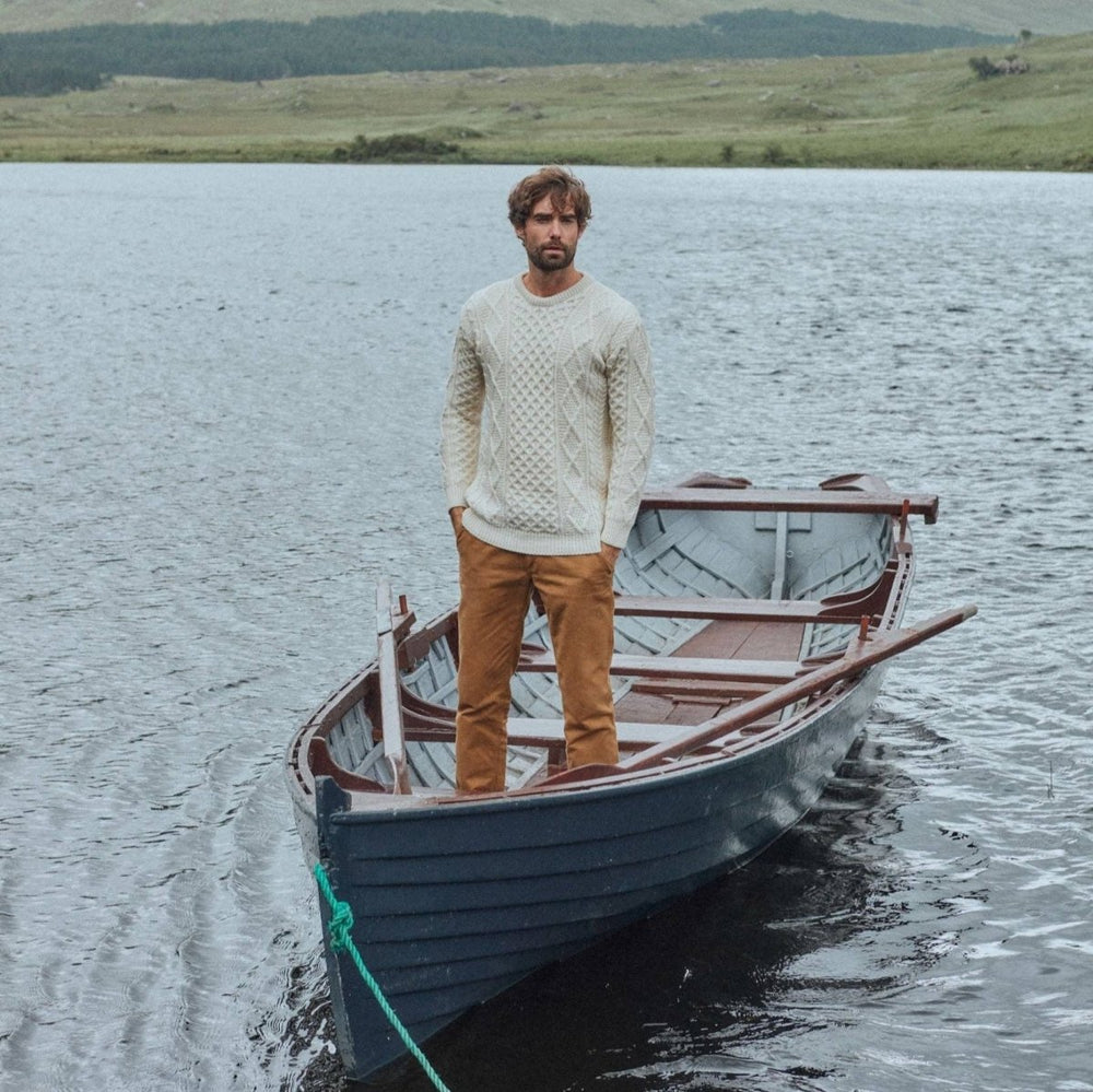 Klassischer Aran Pullover - Ankerherz Verlag