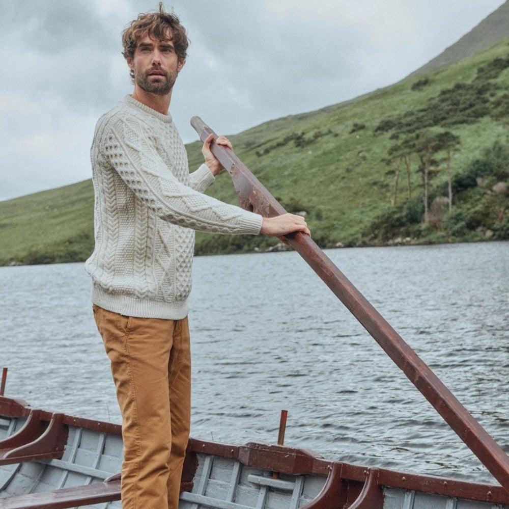 Klassischer Aran Pullover - Ankerherz Verlag