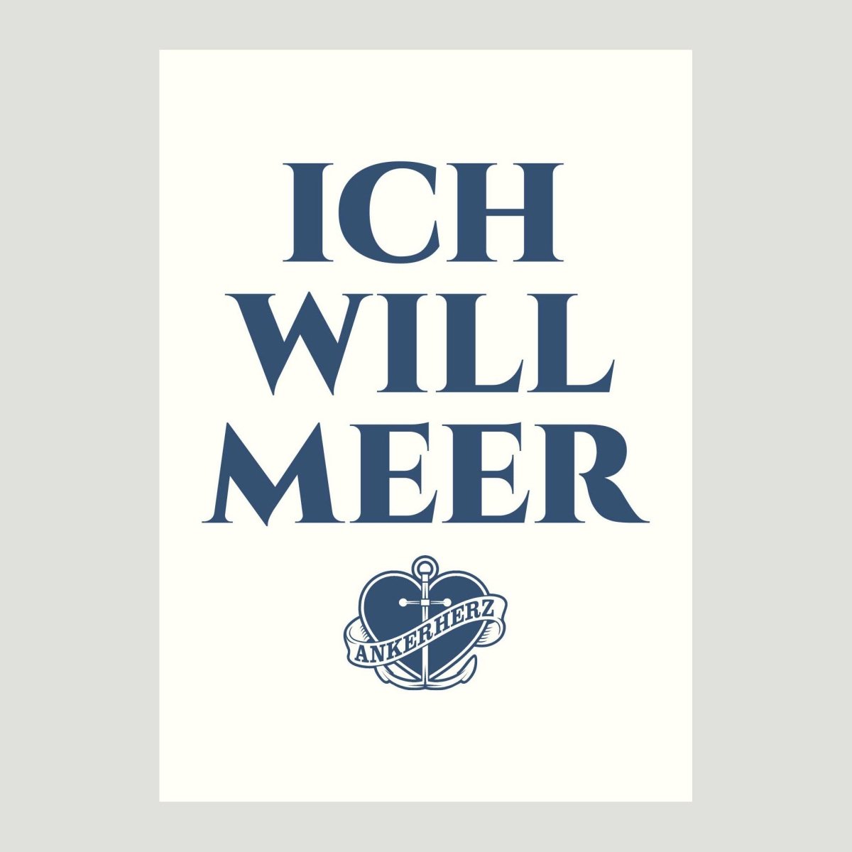 Postkarte Ich will Meer - Ankerherz Verlag