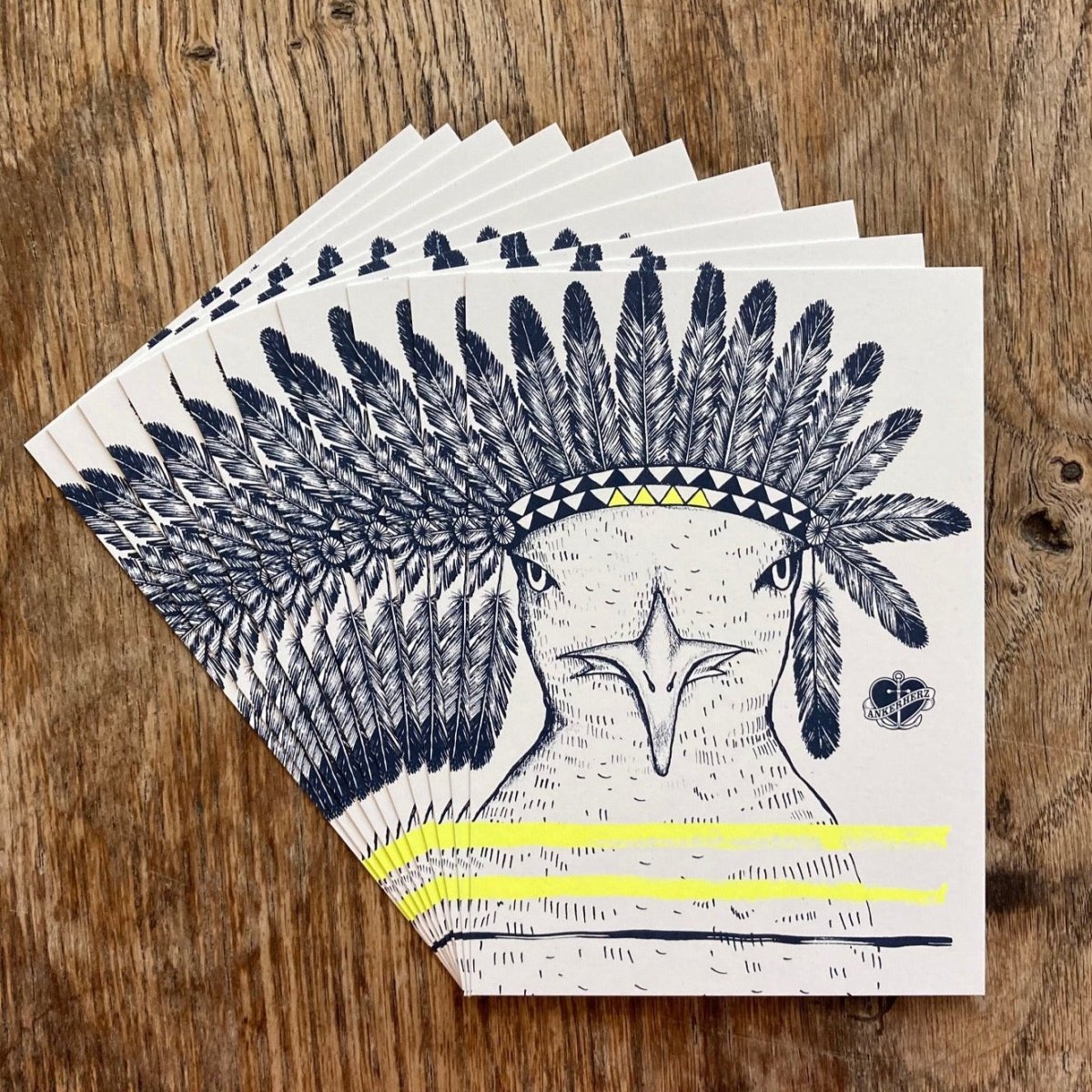 Postkarte Indian Seagull - Ankerherz Verlag