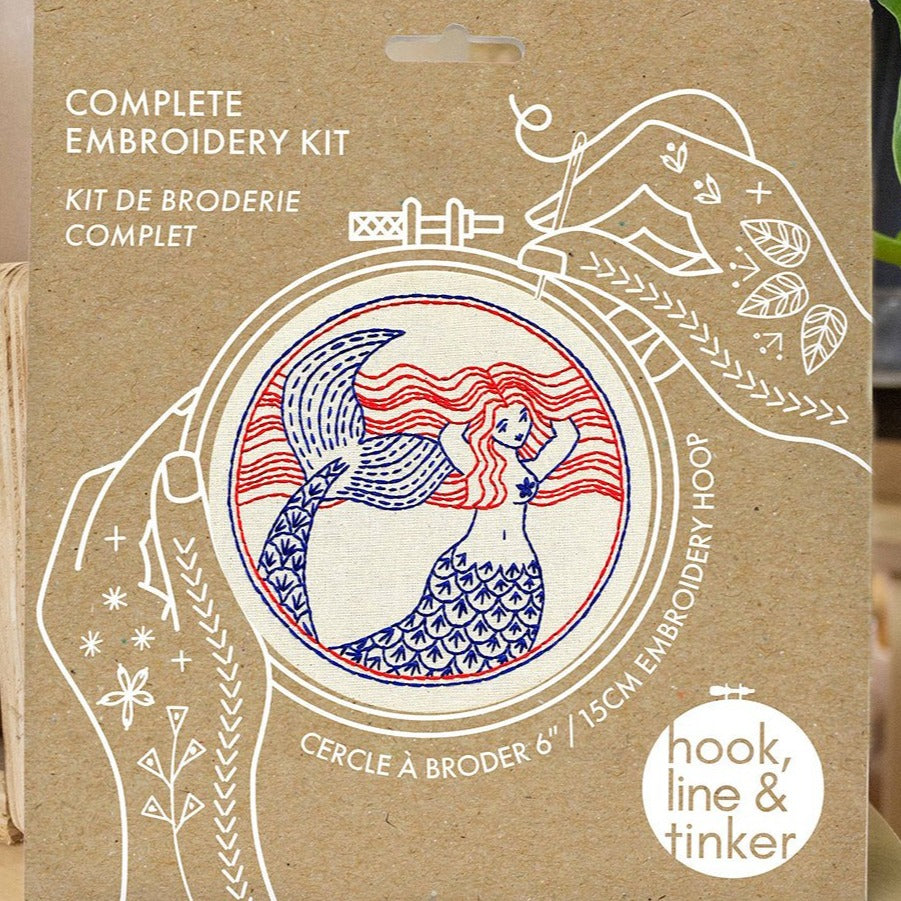 Stickset Meerjungfrau und Schiff mit Kraken - Ankerherz Verlag