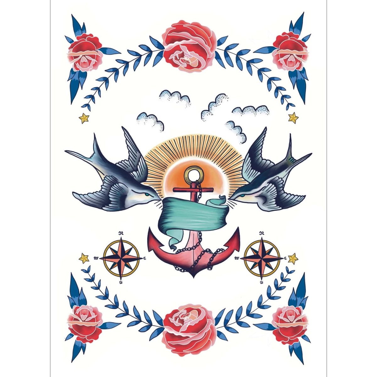 Tattoo Geschirrtücher Sailor's Story - Ankerherz Verlag