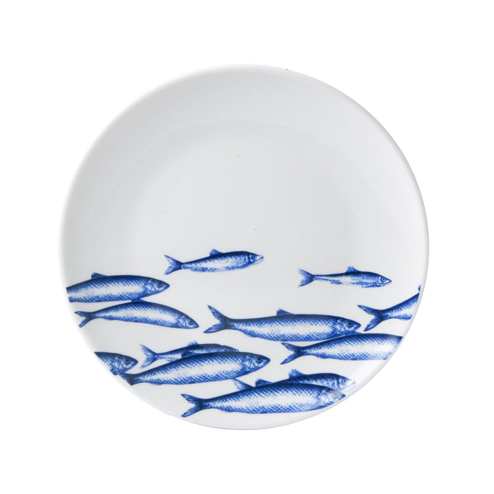 Teller Fische Heinen Delfts Blauw