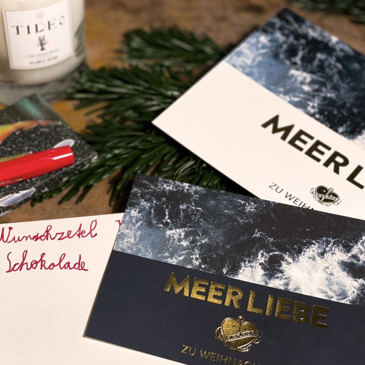 Weihnachtskarte "Meer Liebe" Din A6 - Ankerherz Verlag