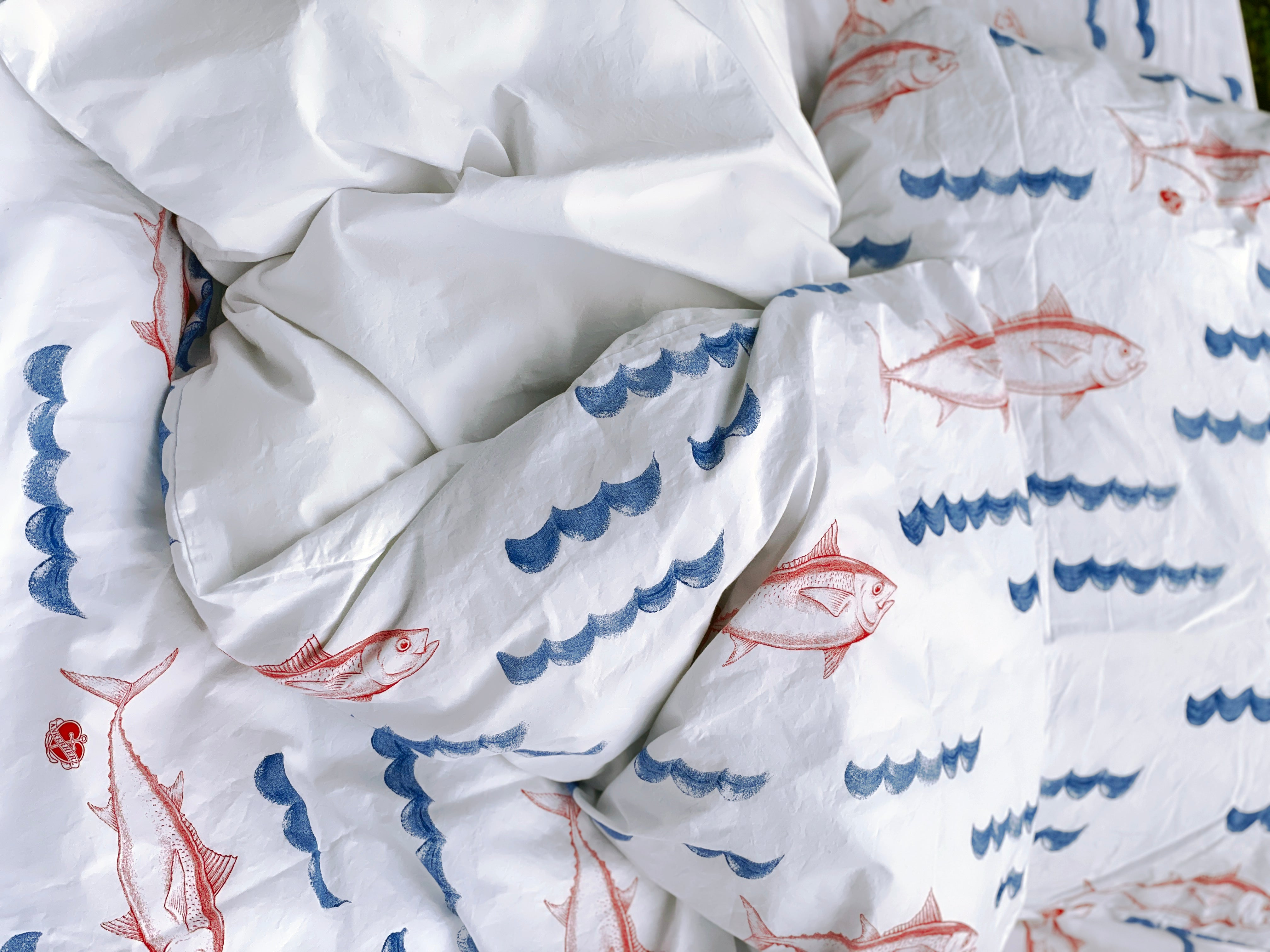 Bettwäsche Wellen und Fische | ankerherz.de