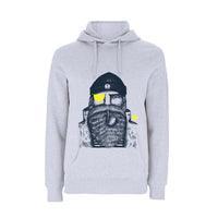 Kinder-Kapuzenpullover "Seemann" (grau) | ankerherz.de