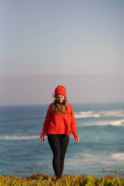 Strickjacke aus Irland in Bojenrot | ankerherz.de