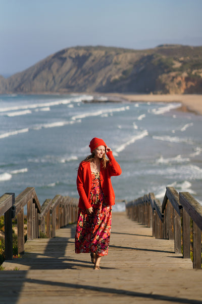 Strickjacke aus Irland in Bojenrot | ankerherz.de