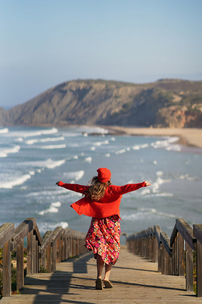 Strickjacke aus Irland in Bojenrot | ankerherz.de