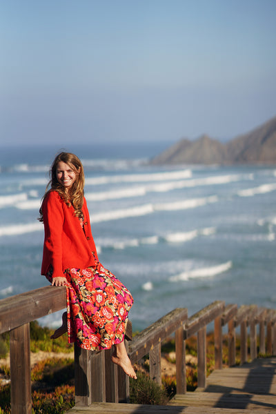 Strickjacke aus Irland in Bojenrot | ankerherz.de